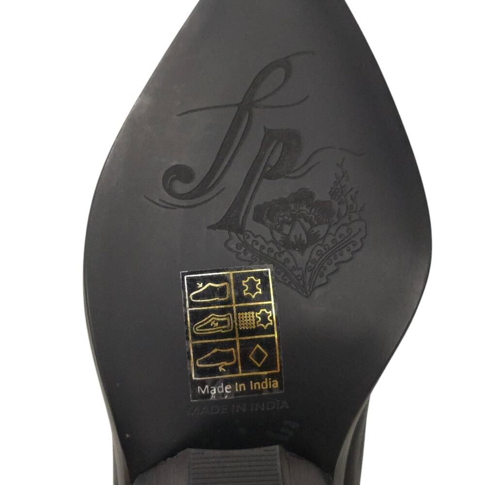 Free People Black and Cream Heeled Cowboy Boots - Picture 9 of 13